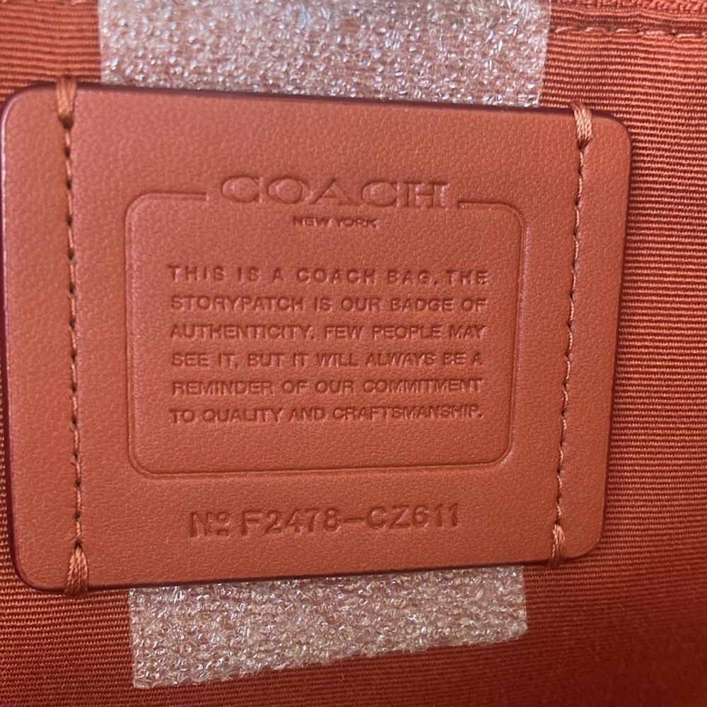 Coach City Tote Bag Purse In Signature Canvas With Sticker Print Rexy - Picture 9 of 10